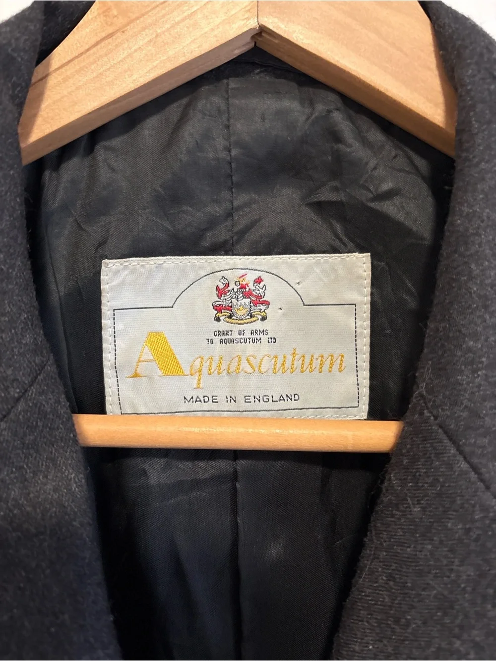 Vintage Aquascutum Made in England Pure Wool Double Breasted Blazer - Picture 2 of 10